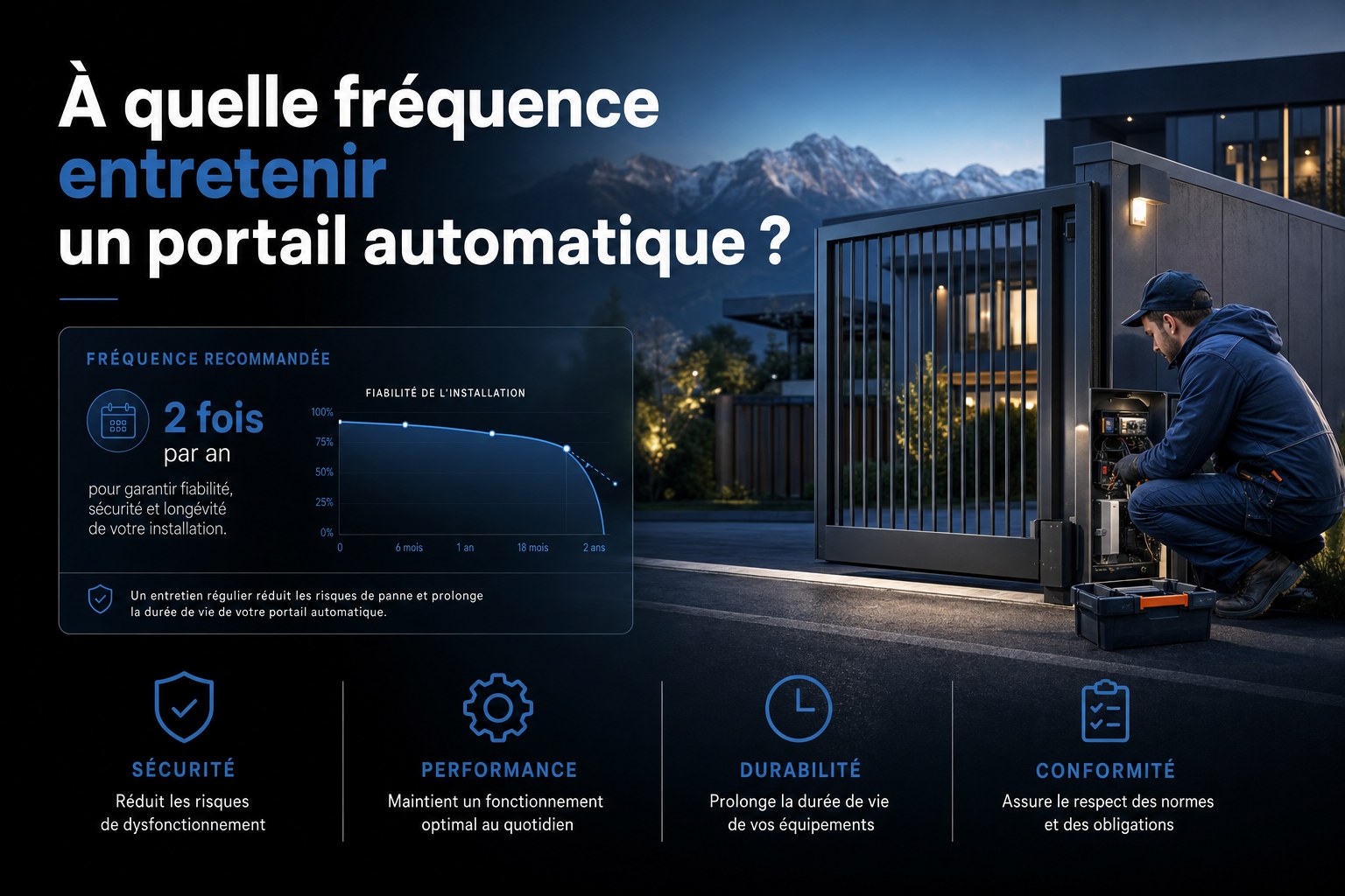À quelle fréquence entretenir un portail automatique ?