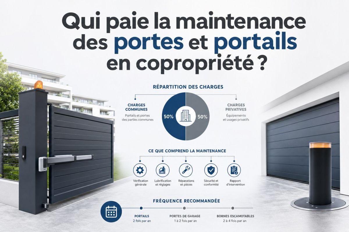 Qui paie la maintenance des portes et portails en copropriété ?